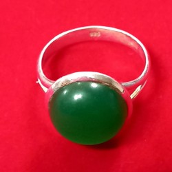 ANELLO IN AGATA VERDE ARG.925/1000 g.5