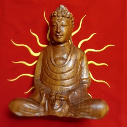 BUDDA IN LEGNO CM 20