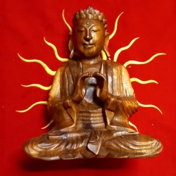 BUDDA IN LEGNO CM 20