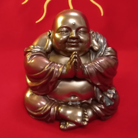 BUDDHA ABBONDANZA  BRONZATO DEL VERONESE CM. 10,7