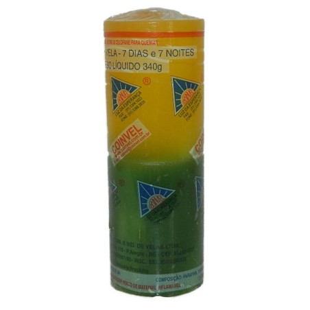 CANDELA 7 DIAS GIALLA - VERDE