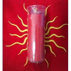 CANDELA 7 DIAS ROSSA in vetro