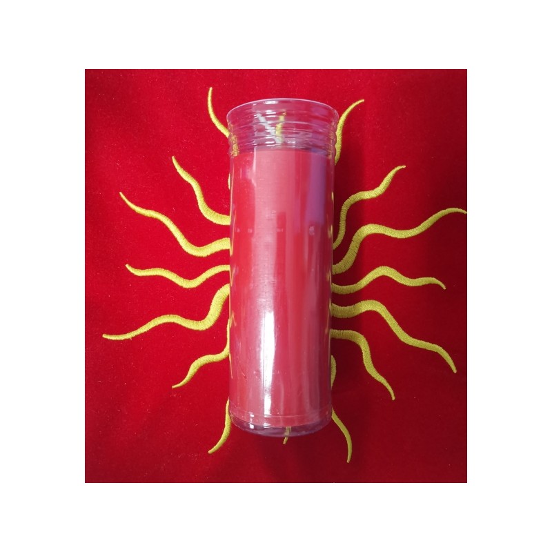 CANDELA 7 DIAS ROSSA in vetro