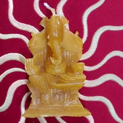 GANESH GIALLO PICCOLO CANDELA H. CM 9,5