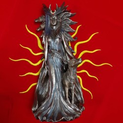 HECATE STATUA BRONZATA I H CM 23