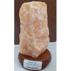 LAMPADA IN CALCITE GIALLA H.  CM. 14.