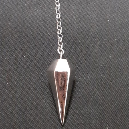 PENDOLO ARGENTO SFACCETTATO