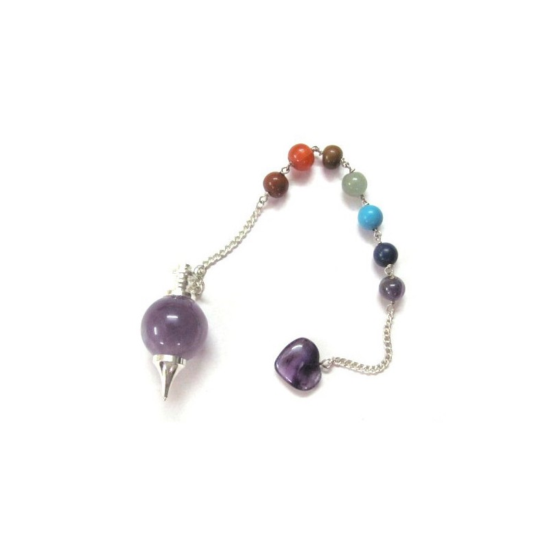 PENDOLO DUO AMETISTA 7 CHAKRA