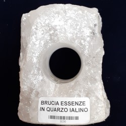 QUARZO IALINO BRUCIA ESSENZE CM 14.