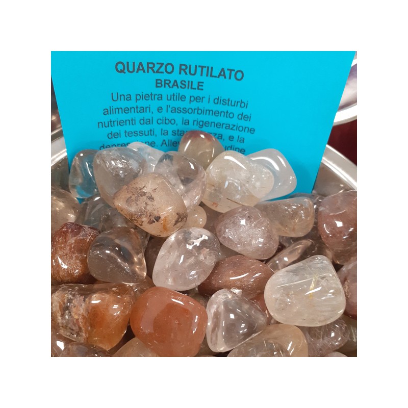 QUARZO RUTILATO BRASILE  BURATTATO 1 PZ