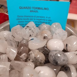 QUARZO TORMALINATO BRASILE BURATTATO 1 PZ