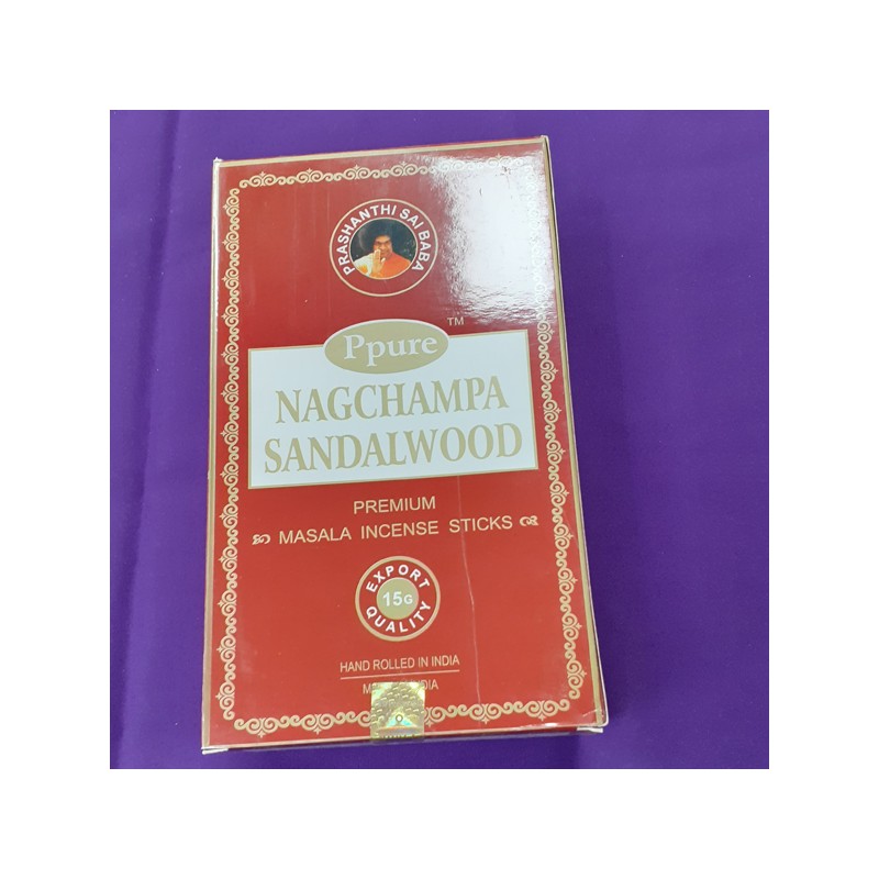 SANDALWOOD  NAGA CHAMPA BOX DA 12 CONFEZIO CON 12 BASTONCINI