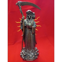 SANTA MUERTE STATUA BRONZATA I H CM 28