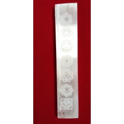 SELENITE CON SIMBOLO 7 CHAKRA CM.20 X4 CIRCA