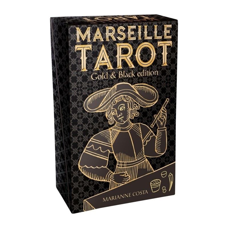 TAROT DE MARSEILLE GOLD & BLACK EDITION 1709 MARIANNE COSTA