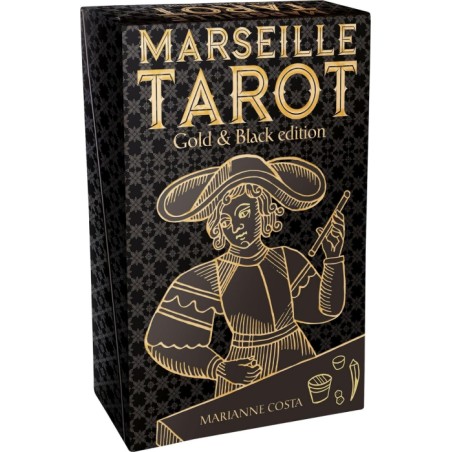 TAROT DE MARSEILLE GOLD & BLACK EDITION 1709 MARIANNE COSTA
