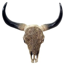 TESCHIO ANIMALE INTAGLIATO WALL PLAQUE